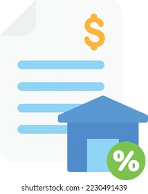 home loan percentage vector flat illustration