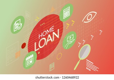 Home Loan Process Abstract Illustration As EPS 10 File