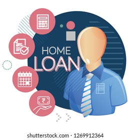 Home Loan Process Abstract Illustration as EPS 10 File