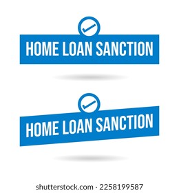 Vector de diseño de icono del botón de etiqueta de aprobación de préstamos en casa