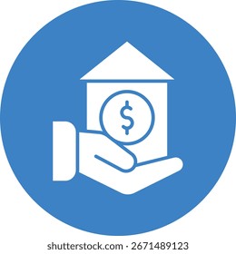 Home Loan sinle vector icon illustration
