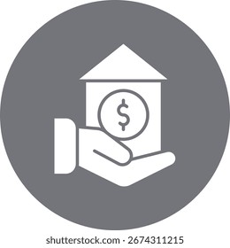 Home Empréstimo único ícone vetorial ilustração