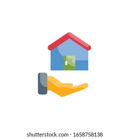 Home Loan Vector Flat Illustration. Banking and Finance icon
