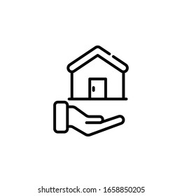 Home Loan Vector Line Illustration. Business And Finance Icon 