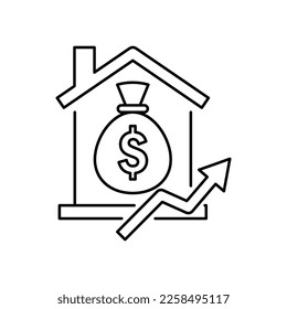 Home loans icon design. Home equity lines of credit turquoise concept icon. Building improvement. Loans type abstract idea thin line illustration. 