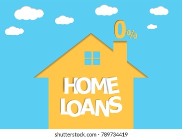 Home Loans Interest Zero Percent Vector Stock Vector (Royalty Free ...