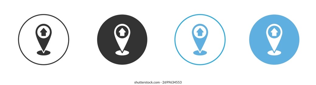 Home location icon Logo Template Design set