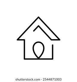 Ícone de local inicial Vetor de contorno para interface do usuário da Web
