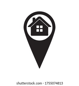 home location icon, real estate icon vector