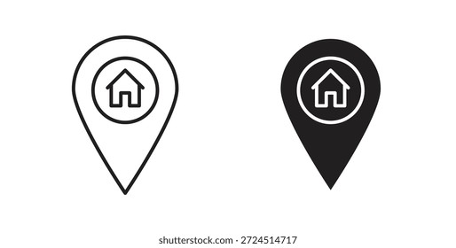 Home location icon in simple flat trend modern graphic design abstract logotype element