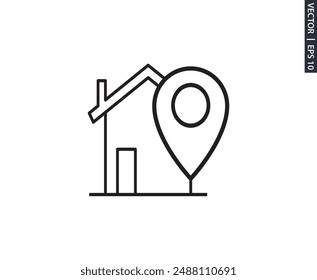 home location icon symbol vector design element logo template