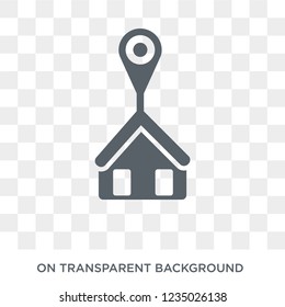 Home Location icon. Trendy flat vector Home Location icon on transparent background from Maps and Locations collection. 