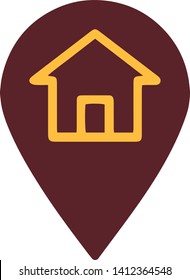 Home location icon in trendy flat style isolated on white background