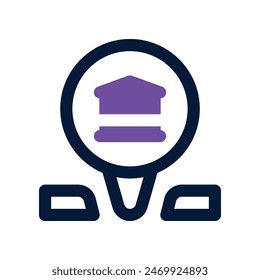 Home Location-Symbol. Vektorgrafik-Doppelton-Symbol für Ihre Website, Ihr Handy, Ihre Präsentation und Ihr Logo-Design.