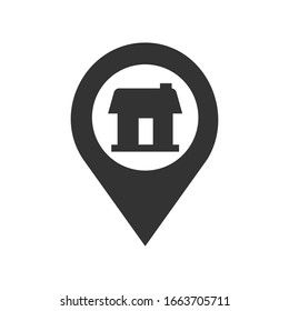 Home Location Icon, vector graphics