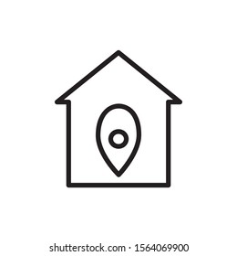 Home location icon vector illustration