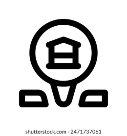 home location icon. vector line icon for your website, mobile, presentation, and logo design.