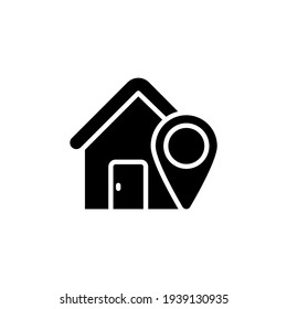 icono de ubicación de inicio en vector. Logotipo