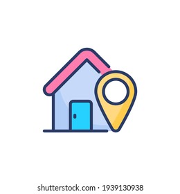 home location icon in vector. Logotype