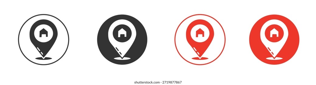 Home location icon. web vector design