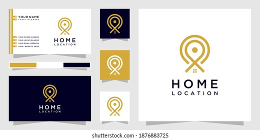 Home location logo. and business card template