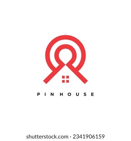 Home location logo design vector icon with modern idea