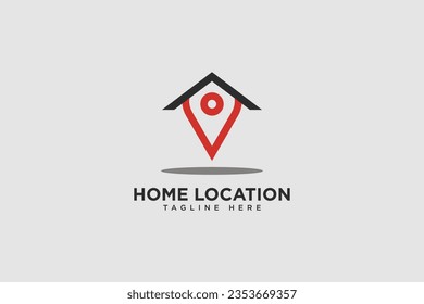 logotipo e icono de la ubicación en el hogar