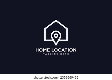 logotipo e icono de la ubicación en el hogar