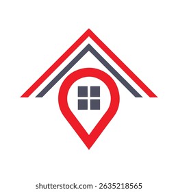 Home Location Logo – Real Estate Company Icon Design