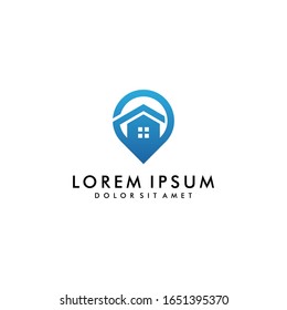 Home location logo template design vector illustration