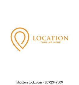 Plantilla vectorial del logotipo de ubicación en el hogar.