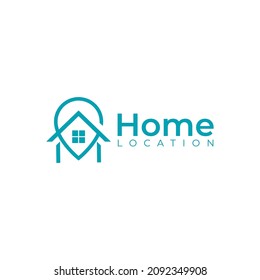 Home location logo vector template.