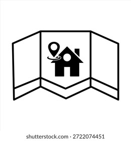 Symbol für die Zuordnung der Home-Position. Home-Navigationssymbol. Vektorgrafik