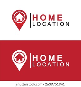 Home Location map pin logo design vector template. concept house combined with pin maps.