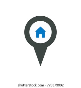 Home location marker pin place point position icon