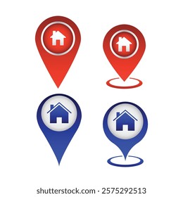 Home Location Pin Deal Vector Illustration