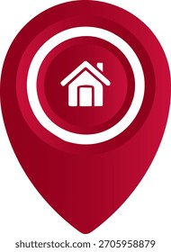 home location pin vector icon, modern gradient style, map pointer symbol