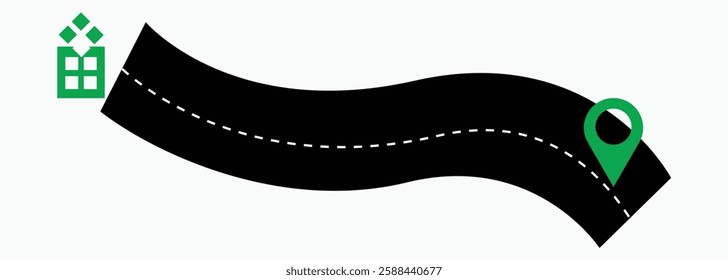 home location ,road shape black