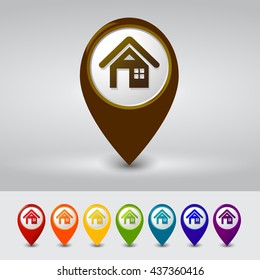 Home Location Set Pointer / All Color Home Pin