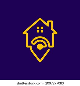 home location signal concept logo