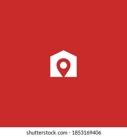 ilustración vectorial simple de la ubicación del hogar
