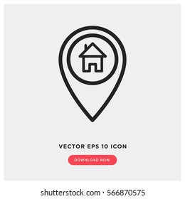 Home location vector icon