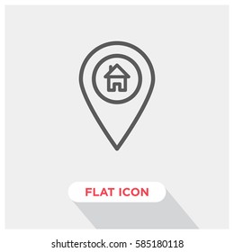 Home location vector icon