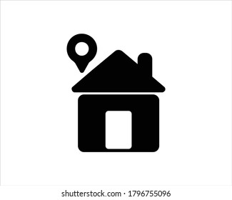 Home location vector icon for apps and websites