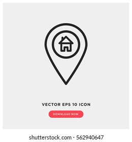 Home location vector icon, house navigation symbol. Modern, simple flat vector illustration for web site or mobile app