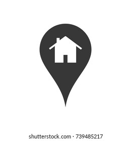 Home location vector icon, house navigation symbol. Modern, simple flat vector illustration for web site or mobile app.