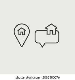 home location vector icon mapping