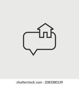 Vektorsymbol-Abbildung des Heimatstandorts