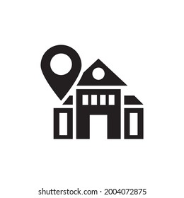 Home Location vector solid icon. Location and Navigation symbol eps 10 file