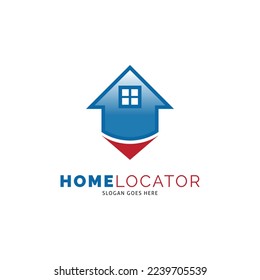 Home Locator Icon Vector Logo Template Illustration Design